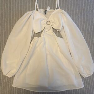H&M Cutout Mini Dress - White